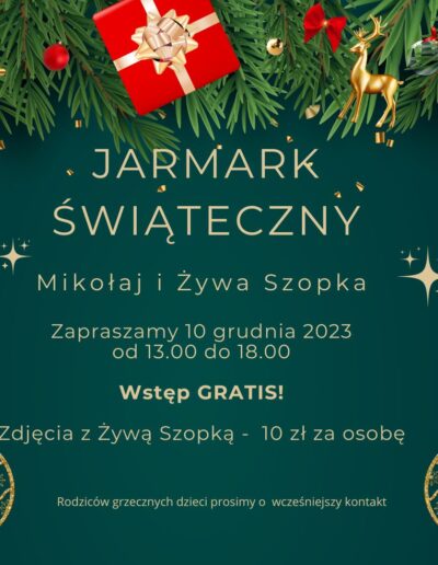 plakat jarmark świąteczny na Ranczo